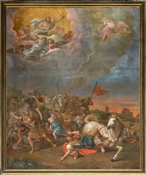 Mur modsat modfacaden af det nordlige tværskib, Sante Legnani, Konversion af Saul 1814