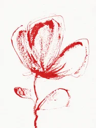 Abstrakt rød blomstring