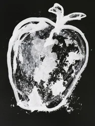 Abstrakt hvidt æble