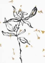 Fin blomsterskitse