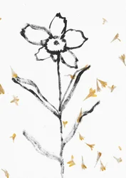 Sart blomsterskitse