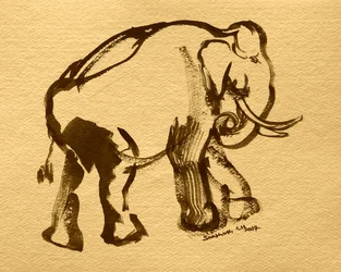 Elegant blækelefant