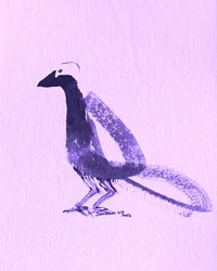 Elegant lilla fugl