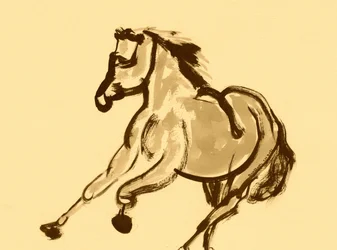 Livlig hestegalop