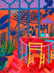 Yellow Chair, 2023 (akryl på plade)