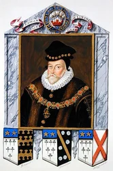 Portræt af Edward Fiennes de Clinton (1512-85) 1. jarl af Lincoln fra 