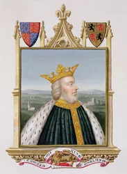 Portræt af Edward III (1312-77), konge af England fra 1327, fra «Memoirs of the Court of Queen Elizabeth», udgivet i 1825