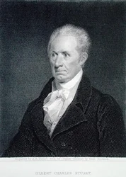 Gilbert Charles Stuart (1755-1828), graveret af Asher Brown Durand (1796-1886) fra en original miniature (gravering)