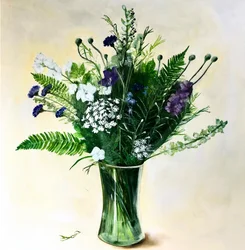 Lotties blomster, 2023 (akryl på plade)