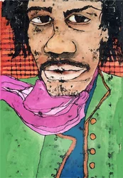 Hendrix (blæk på papir) 2020