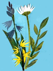 Forårsblomster, 2018 (collage)