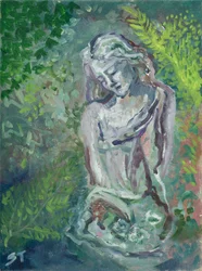 Lady in the Wood, ca. 2021 (olie på lærred)
