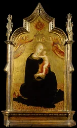 Madonna og barn med engle, ca. 1445-50.