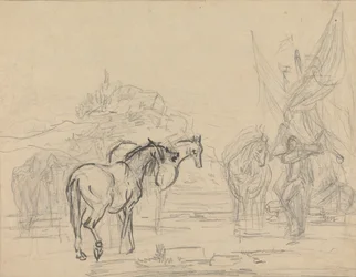 Tegnefilm til "Gulliver tager afsked med landet Houyhnhnms"