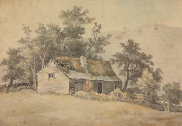 Landskab med en bolig i ruin