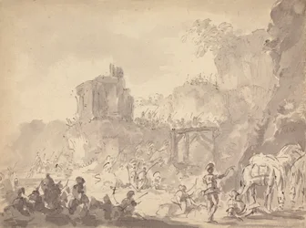 Soldater i et landskab