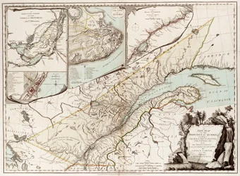 Kort over Quebec, Canada