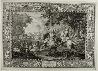 Den spanske hærs nederlag nær kanalen ved Brügge til kong Ludvig XIV