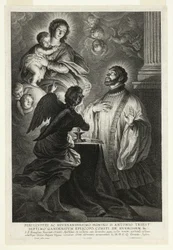 Jomfruen og barnet viser sig for Saint Francis Xavier