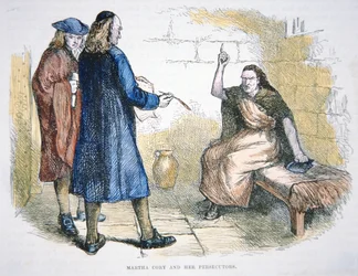 Martha Corey anklages for hekseri under hekseprocesserne i Salem i 1692