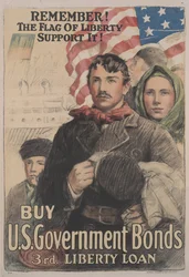 Husk det! Frihedens flag støtter det! Køb amerikanske statsobligationer, 3. Liberty Loan