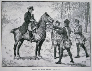 Tilfangetagelsen af major John Andre (litho)