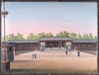 Domstolen, Canton (ugennemsigtig akvarel på papir)