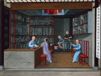 Selling Tuttenage Metalwares, ca. 1825 (gouache på papir)