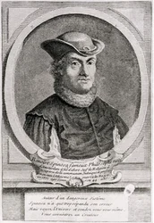 Portræt af Baruch eller Benedict Spinoza (1632-77), hollandsk filosof (kobberstik)
