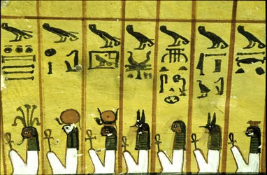 Det gamle Egypten, Vægmaleri Inherkhau-graven, Theben, Adelsgraven, 20. dynasti, Syv af nattens tolv timer (foto)