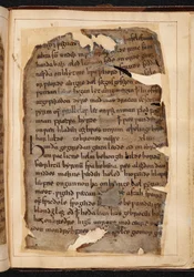 En side med Beowulf fra folioer, nogle gange kaldet 