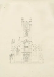 Burton-upon-Trent - Holy Trinity Church: tegning, nd [?1820