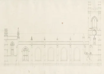 Burton-upon-Trent - Holy Trinity Church: tegning, nd [?1820