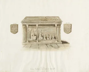 Eccleshall Church: Biskop Benthams grav: vandfarvemaleri, nd [?19. årh.] (maleri)
