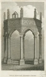 Lichfield - Market Place: gravering, nd [c 1805] (tryk)
