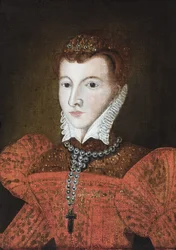 Portræt af Mary, dronning af Skotland (olie på lærred)