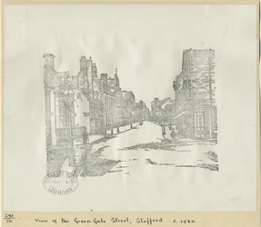 Stafford - Greengate Street: træsnitsgravering, nd [c 1880] (tryk)