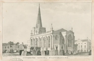 Uttoxeter Church [Ny]: litografi, nd [c 1839] (tryk)