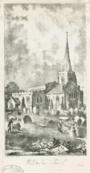 Wolstanton Church: litografi