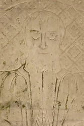 Detalje af et klosterrelief (sten)