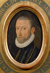 Gaspard de Coligny, admiral, statsmand, leder af huguenotpartiet, myrdet under Sankt …