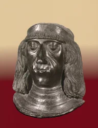 Portrætbuste af den hellige romerske kejser Maximilian I (1459-1519) (bronze)