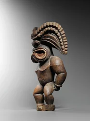 Hawaiisk figur, kona-stil, repræsenterende krigsguden, ku ka ’ili moku, ca. 1780-1820 (træ)