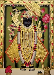 Lord Shrinathan Nathdwaran Miniaturemaleri på papir