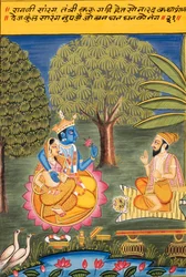 Miniaturemaleri på papir, Ragini Sarang, Nathdwara School
