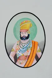 Miniaturepanting af Maharaja Jaswant Singh Jodhpur