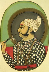 Portræt af Maharaja Bundi Budh Singh, Indien