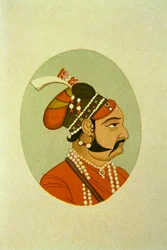 Portræt af Maharaja Jaisalmar Jaswant Singh, Indien