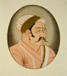 Portræt af Rao Jodhaji, Jodhpur, Rajasthan, Indien