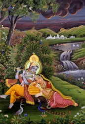 Radha Krishna-miniaturemaleri